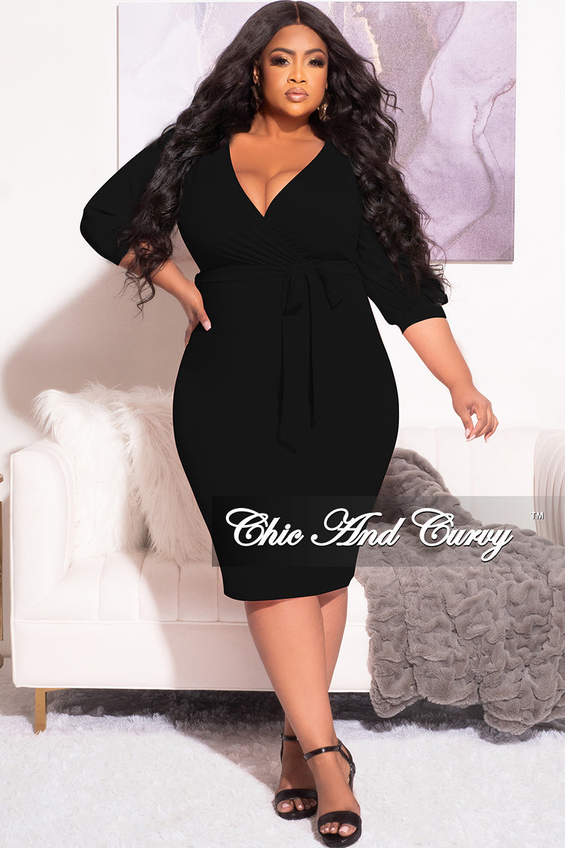 tie waist bodycon dress Thristine Tie Waist Bodycon Dress