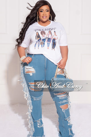 Final Sale Plus Size Short Sleeve "Melanin" Graphic T-Shirt in White