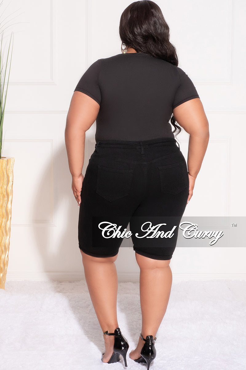 Final Sale Plus Size Faux Leather Lace Up Crop Top in Black – Chic And Curvy