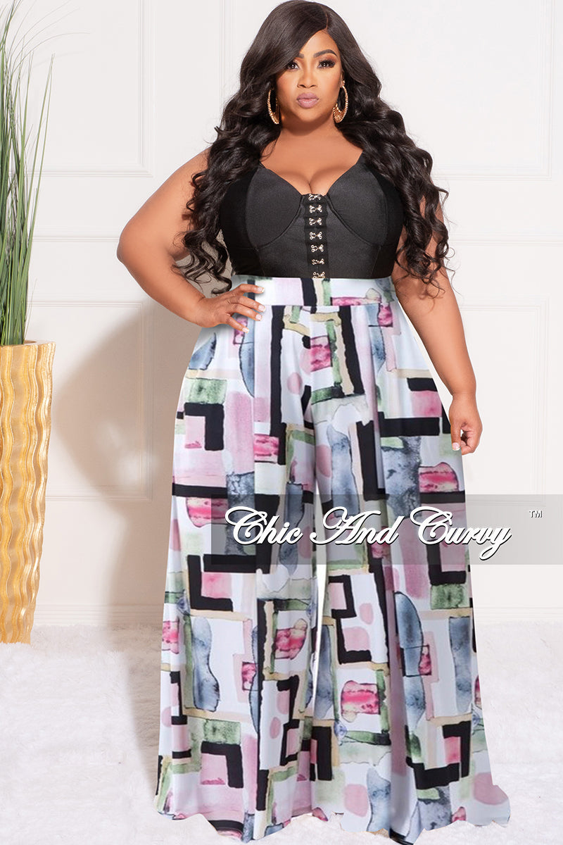 Final Sale Plus Size Palazzo Pants in Geometric Print – Chic And Curvy