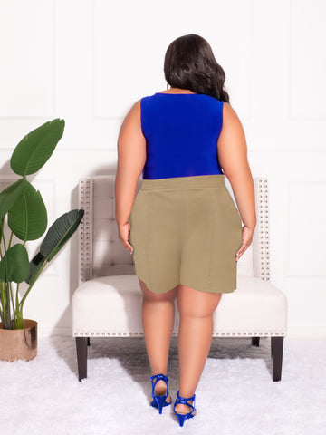 Final Sale Plus Size Sleeveless Crop Top in Royal Blue (Top Only)