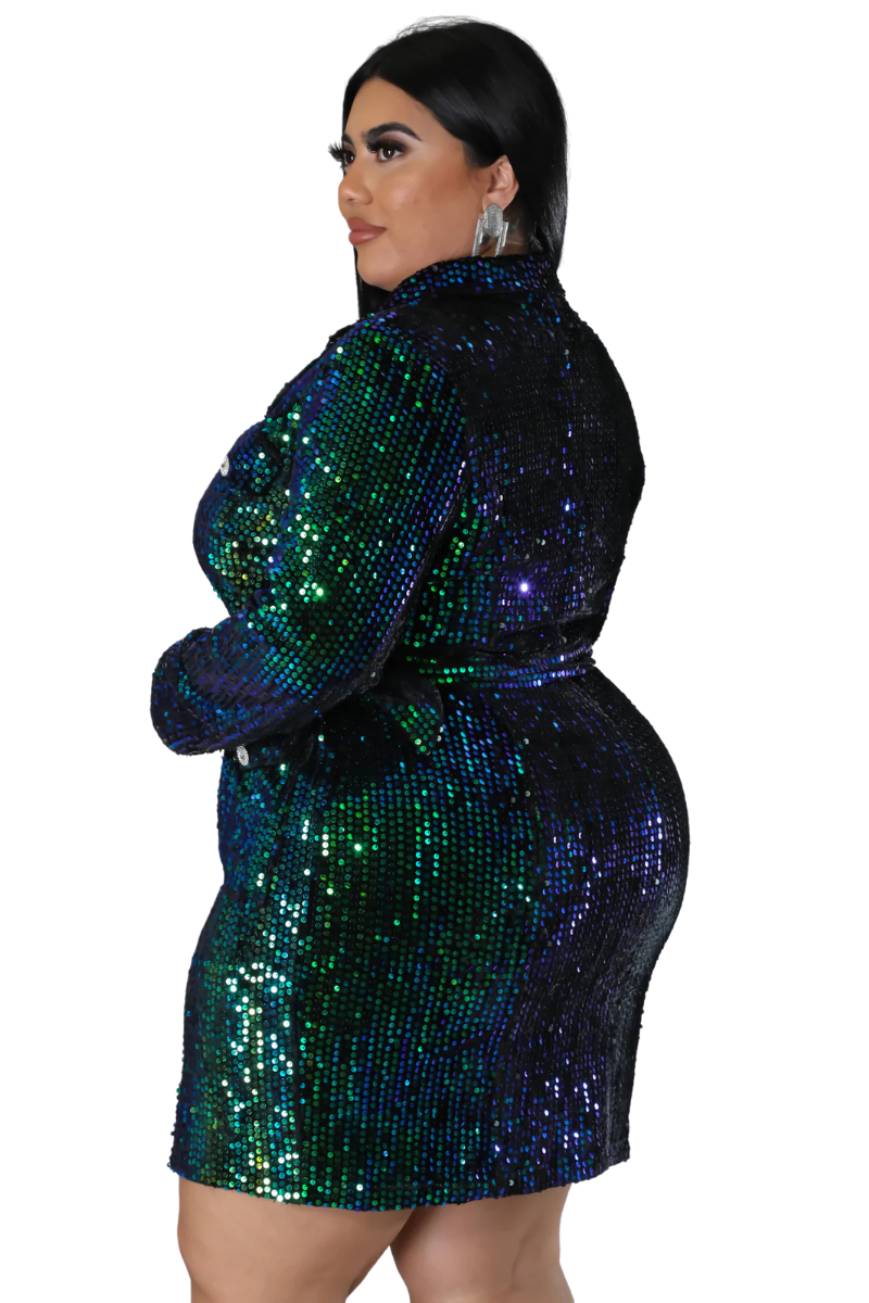 long sleeve sequin blazer dress ZARA NWT WOMAN SHORT VELVET BLAZER DRESS WITH SEQUINS BLACK 0387/199