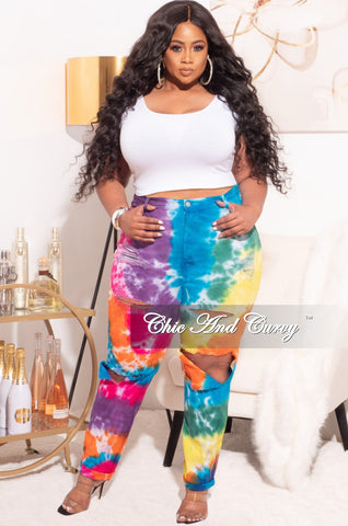 Afslag Bestil udgør Final Sale Plus Size Multi-Color Tie Dye Pants – Chic And Curvy