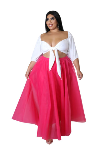 Final Sale Plus Size Maxi Tulle Tutu Skirt in Fuchsia (SKIRT ONLY)
