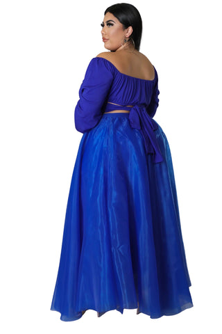 Final Sale Plus Size Maxi Tulle Tutu Skirt in Royal Blue (SKIRT ONLY)