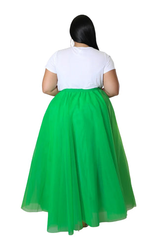Final Sale Plus Size Maxi Tulle Tutu Skirt in Green (SKIRT ONLY)