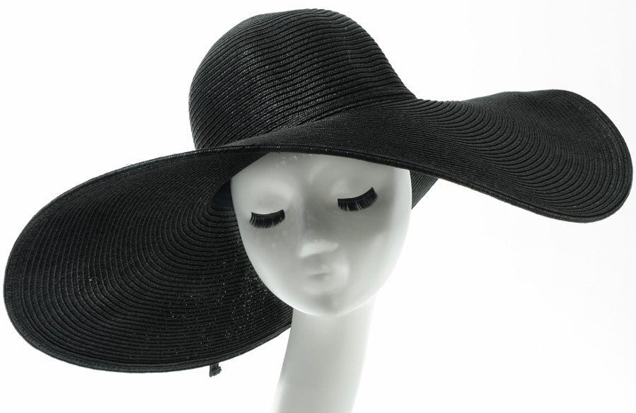 Final Sale Wide Brim Sun Hat in Black