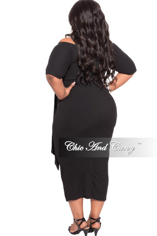 *Final Sale Plus Size Off The Shoulder Ribbed Bodycon Dress