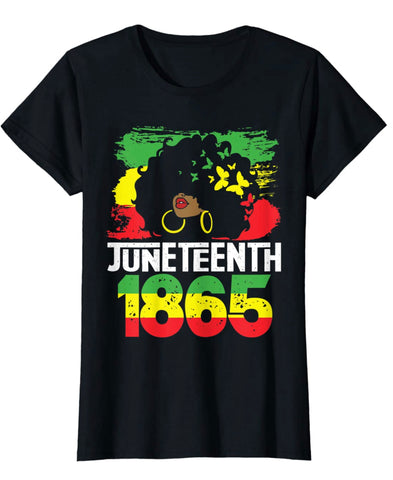 Final Sale Plus Size "Juneteenth 1865" T-Shirt in Black