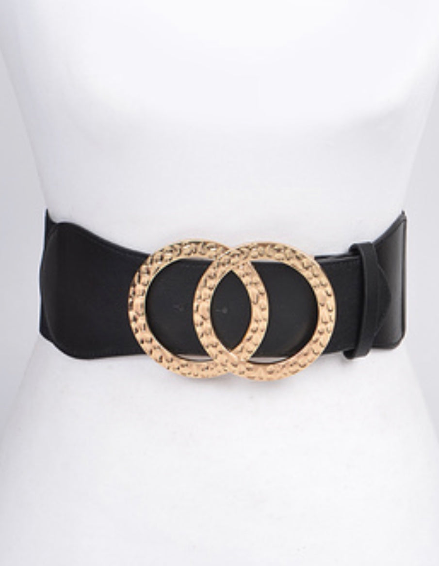 Final Sale Plus Size Snake Print Belt with Gold Buckle in Pink, Purple &  Black