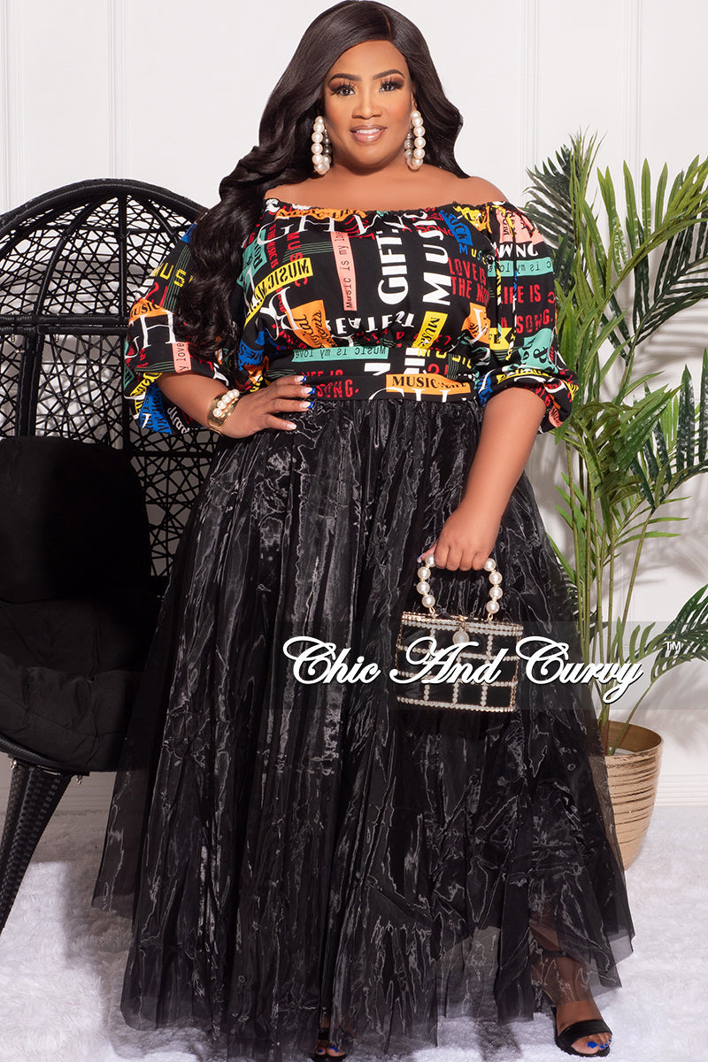 Final Sale Plus Size Maxi Tulle Tutu Skirt in Black (SKIRT ONLY