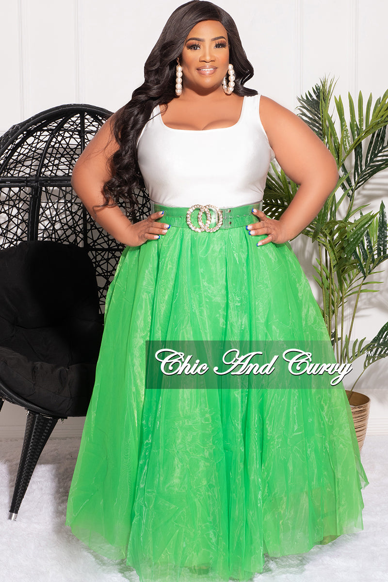 Final Sale Plus Size Maxi Tulle Tutu Skirt in Green (SKIRT ONLY