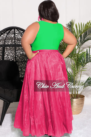 Final Sale Plus Size Maxi Tulle Tutu Skirt in Fuchsia (SKIRT ONLY)