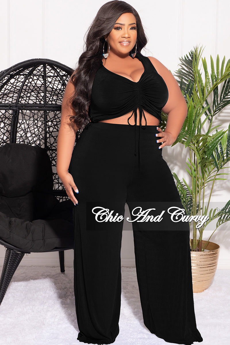 Final Sale Plus Size 2pc Fringe Sweater Pants Set in Black – Chic And Curvy