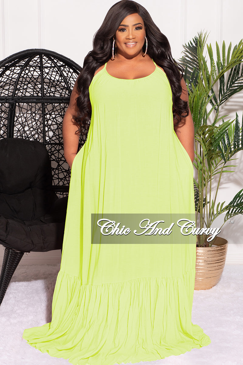 Plus size neon maxi dress Clearance