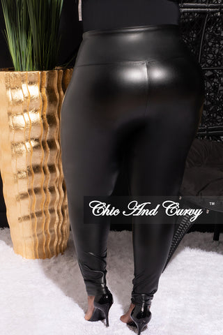 Final Sale Plus Size Vegan Faux Leather Legging in Black