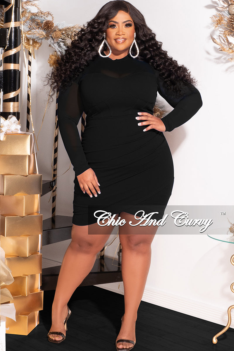 Final Sale Plus Size One Shoulder Ruched Bodycon Dress in Black – Chic And  Curvy