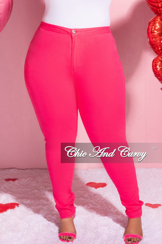 Final Sale Plus Size Jeans in Fuchsia (Jeans Only)