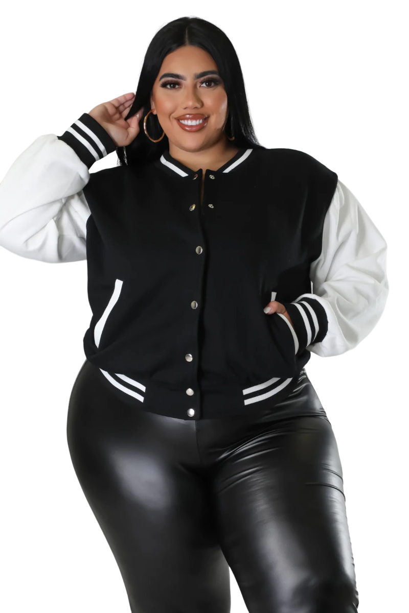 Plus size jersey jacket clearance
