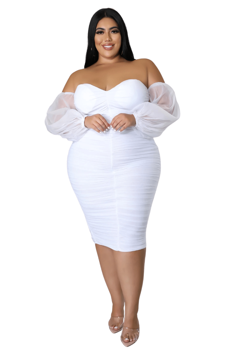 White plus sales dress for sale