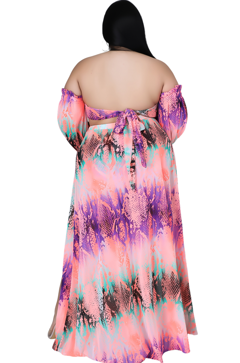 Pink snake top print playsuit