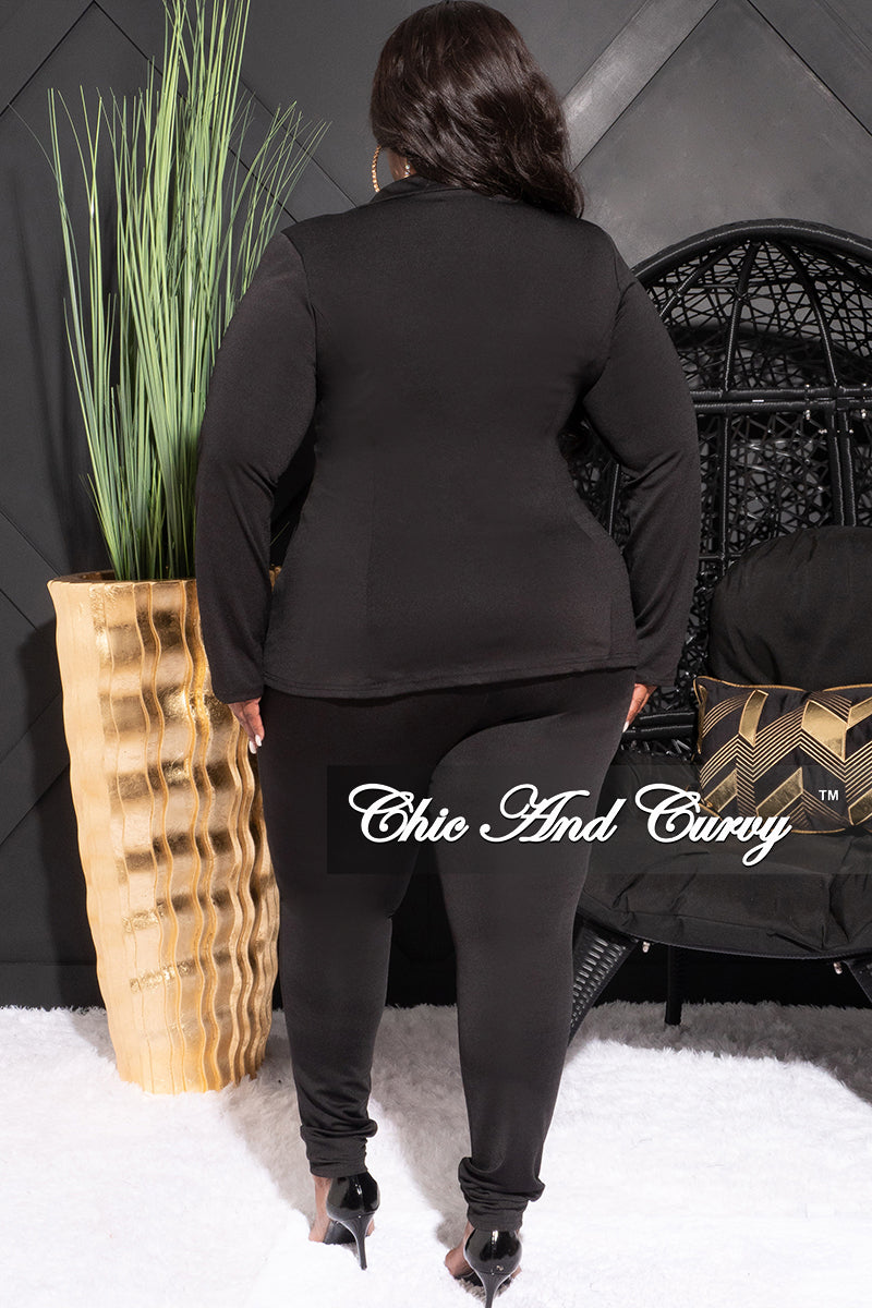 Final Sale Plus Size 2pc Hooded Zip-Up Jacket and Legging Set in Neon