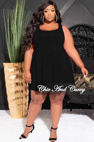 Final Sale Plus Size Sleeveless Dress in Black