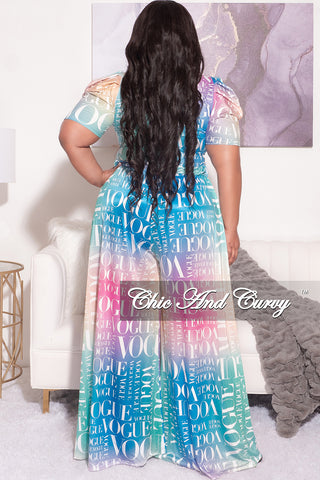 Final Sale Plus Size Ombré Vogue 2pc Set Top & Pant
