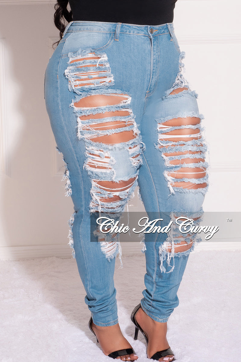 Light Blue Curvy Jeans