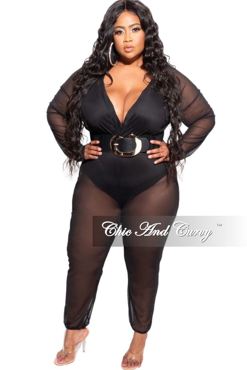Plus Sheer Overlay Maxi Dress & Romper Set Black/White – HER Plus Size by  Ench