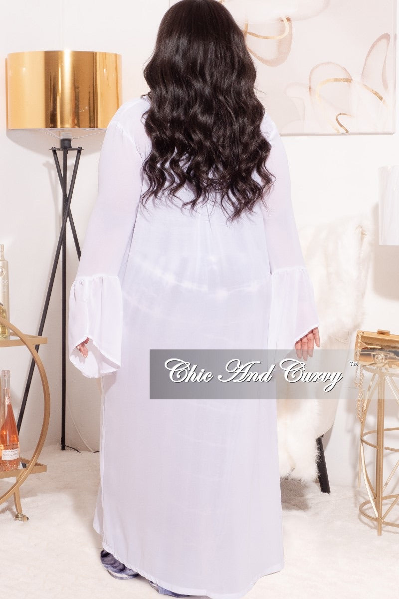 Final Sale Plus Size Sheer Chiffon White Duster – Chic And Curvy