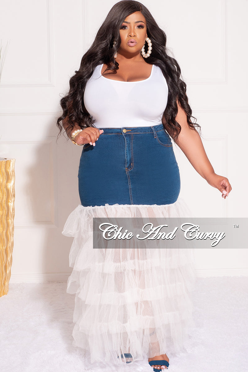 Skirt Outfits Plus Size Denim Skirt A Line Denim Maxi Skirt New