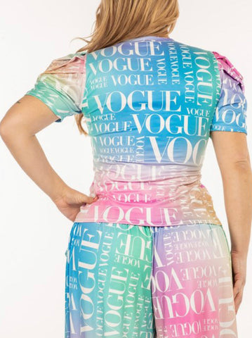 Final Sale Plus Size Ombré Vogue 2pc Set Top & Pant