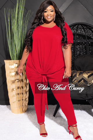 Final Sale Plus Size 2pc Set in Red