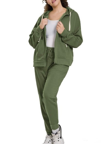 Final Sale Plus Size 2 Pc Set in Army Green