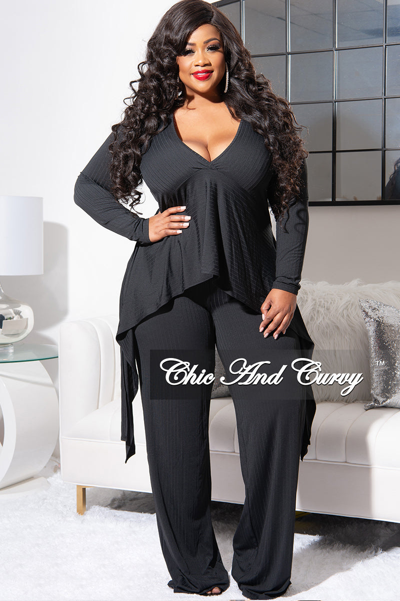 Womens Jumpsuit Plus Size Peplum Jumpsuit Final Sale Plus Size