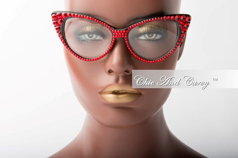 Final Sale Glasses in  Red Crystal 8869 CL