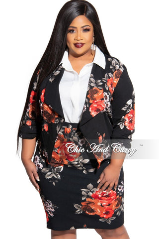 Final Sale Plus Size Collared Button Blouse in White