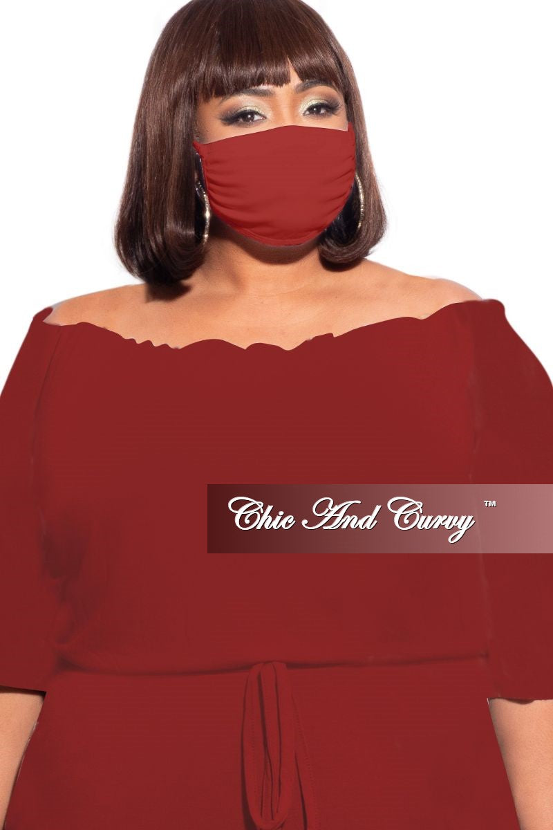 Final Sale Modal Cloth Face Mask in Red