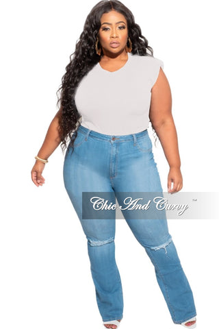Final Sale Plus Size Sleeveless Top with Shoulder Pads in Off White