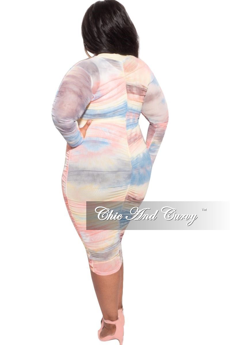 Final Sale Plus Size Mesh Dress in Cotton Candy Print Chic And Curvy Final Sale Plus Size Mesh Dress in Cotton Candy Print Chic And Curvy