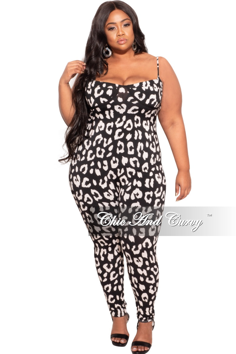 New Plus Size 2-Piece Duster & Spaghetti Strap Jumpsuit Set in Black & Chic And Curvy