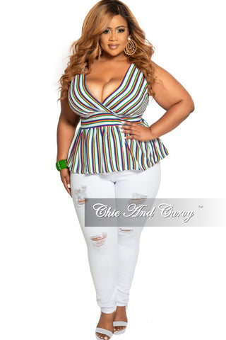 Final Sale Plus Size Distressed Jeans in White