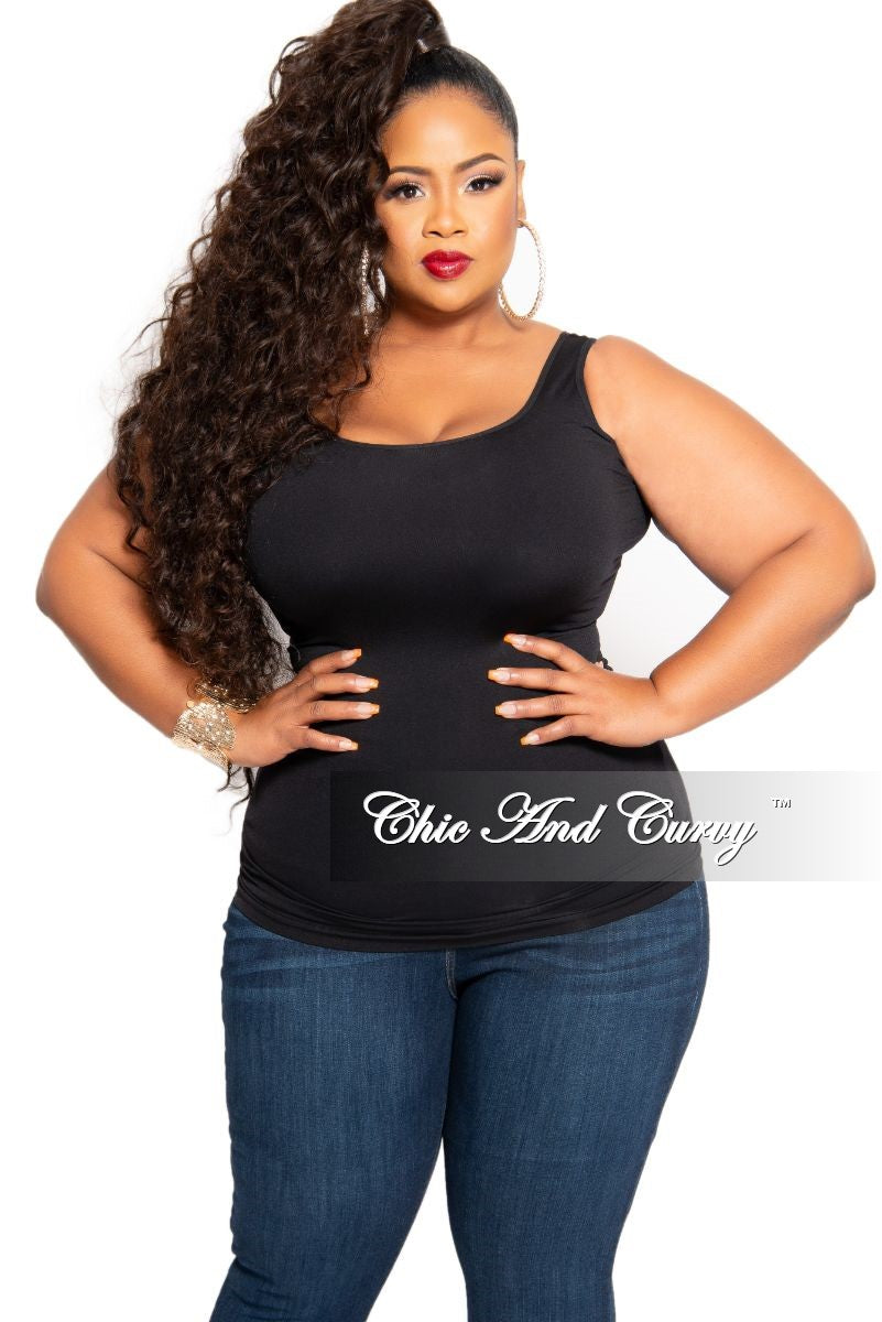 Final Sale Plus Size Camisole with Thick Straps in Black